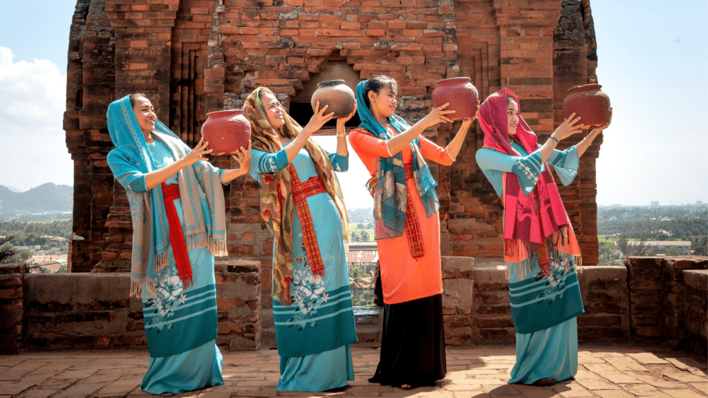 Women holding jar