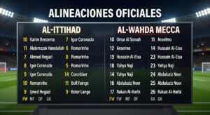 alineaciones de al ittihad contra al-wahda mecca