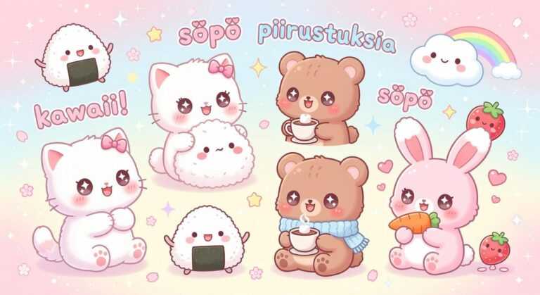 söpöjä kawaii piirustuksia